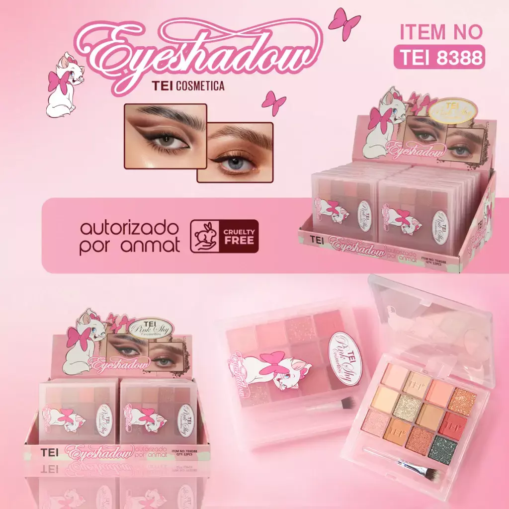 Paleta de sombras Pink Shy Tei 8388